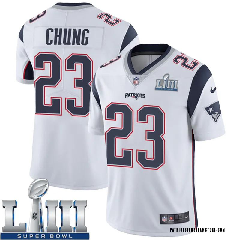 Nike New England Patriots No23 Patrick Chung Navy Blue Team Color Super Bowl LIII Bound Men's Stitched NFL Vapor Untouchable Elite Jersey