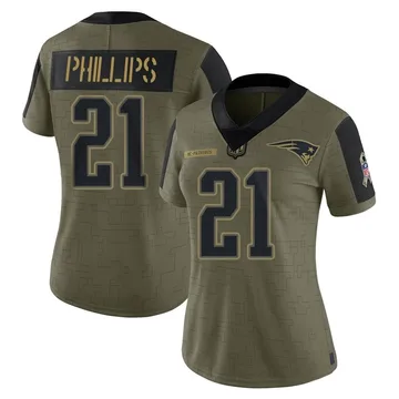Nike New England Patriots No21 Adrian Phillips Black Men's Stitched NFL Limited 2016 Salute to Service Jersey