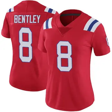 Women's Nike New England Patriots Ja'Whaun Bentley Red Vapor Untouchable Alternate Jersey - Limited