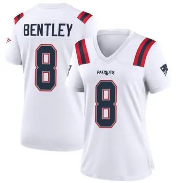 Women's Nike New England Patriots Ja'Whaun Bentley White Jersey - Game