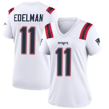 Women's Nike New England Patriots Julian Edelman White Jersey - Game