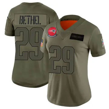 Women's Nike New England Patriots Justin Bethel Camo 2019 Salute to Service Jersey - Limited