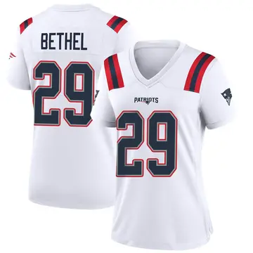 Women's Nike New England Patriots Justin Bethel White Jersey - Game