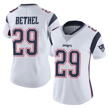 Women's Nike New England Patriots Justin Bethel White Vapor Untouchable Jersey - Limited