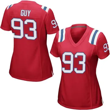 Women's Nike New England Patriots Lawrence Guy Red Alternate Jersey - Game