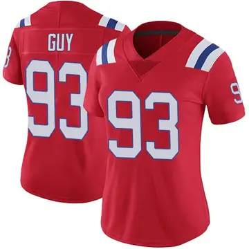 Women's Nike New England Patriots Lawrence Guy Red Vapor Untouchable Alternate Jersey - Limited