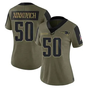 Women's Nike New England Patriots Rob Ninkovich Olive 2021 Salute To Service Jersey - Limited