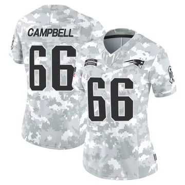 Women's Nike New England Patriots Will Campbell Arctic Camo 2024 Salute to Service Jersey - Limited