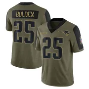 Nike New England Patriots No38 Brandon Bolden Olive/Camo Men's Stitched NFL Limited 2017 Salute To Service Jersey