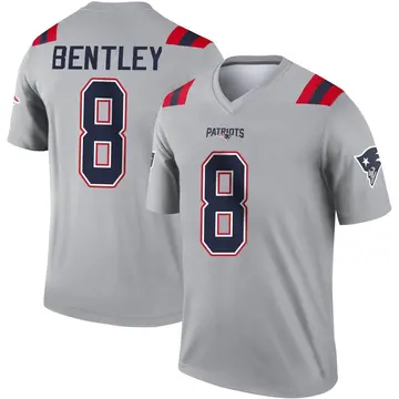 Youth Nike New England Patriots Ja'Whaun Bentley Gray Inverted Jersey - Legend