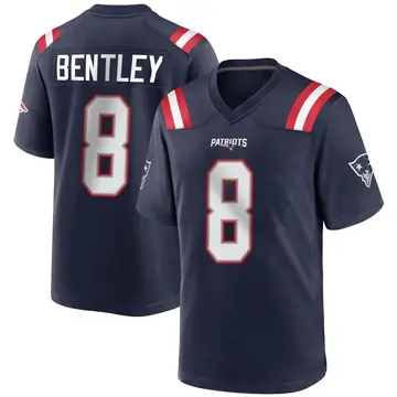 Youth Nike New England Patriots Ja'Whaun Bentley Navy Blue Team Color Jersey - Game