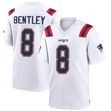 Youth Nike New England Patriots Ja'Whaun Bentley White Jersey - Game
