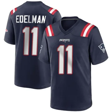 Youth Nike New England Patriots Julian Edelman Navy Blue Team Color Jersey - Game
