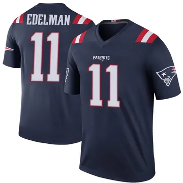 Youth Nike New England Patriots Julian Edelman Navy Color Rush Jersey - Legend
