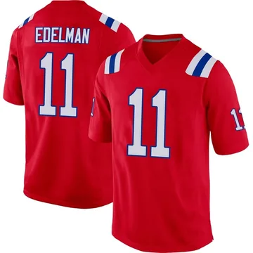 Youth Nike New England Patriots Julian Edelman Red Alternate Jersey - Game
