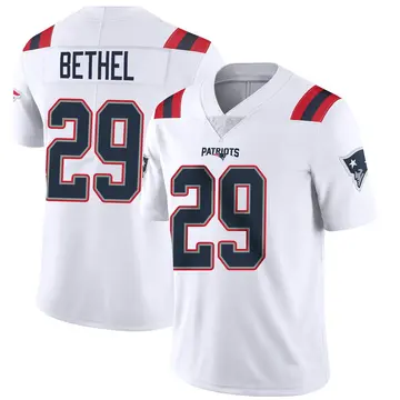 Youth Nike New England Patriots Justin Bethel White Vapor Untouchable Jersey - Limited