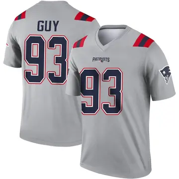 Youth Nike New England Patriots Lawrence Guy Gray Inverted Jersey - Legend