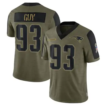 Youth Nike New England Patriots Lawrence Guy Olive 2021 Salute To Service Jersey - Limited